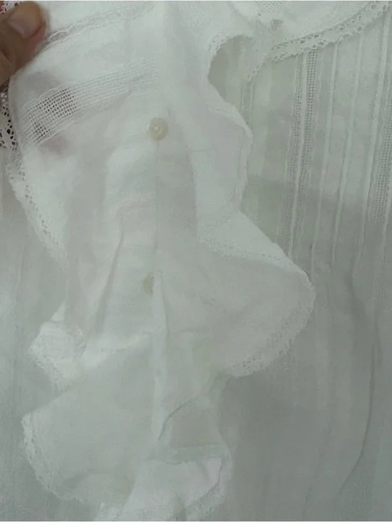 White Ruffle Blouse - Picture 6 of 6